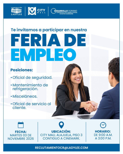 Feria de empleo Ladylee en City Mall Alajuela